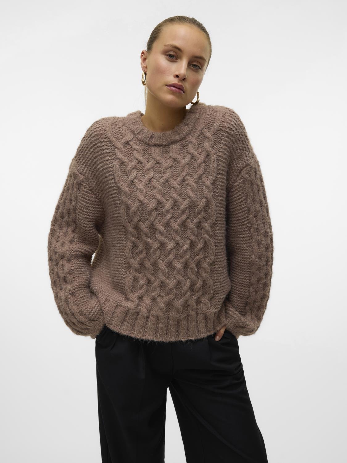 VMDOVE Pullover - Brown Lentil - VERO MODA & VILA Bergvik